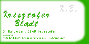 krisztofer bladt business card